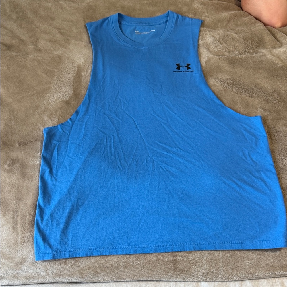Under Armour Men's Blue Sleeveless Tank Top
